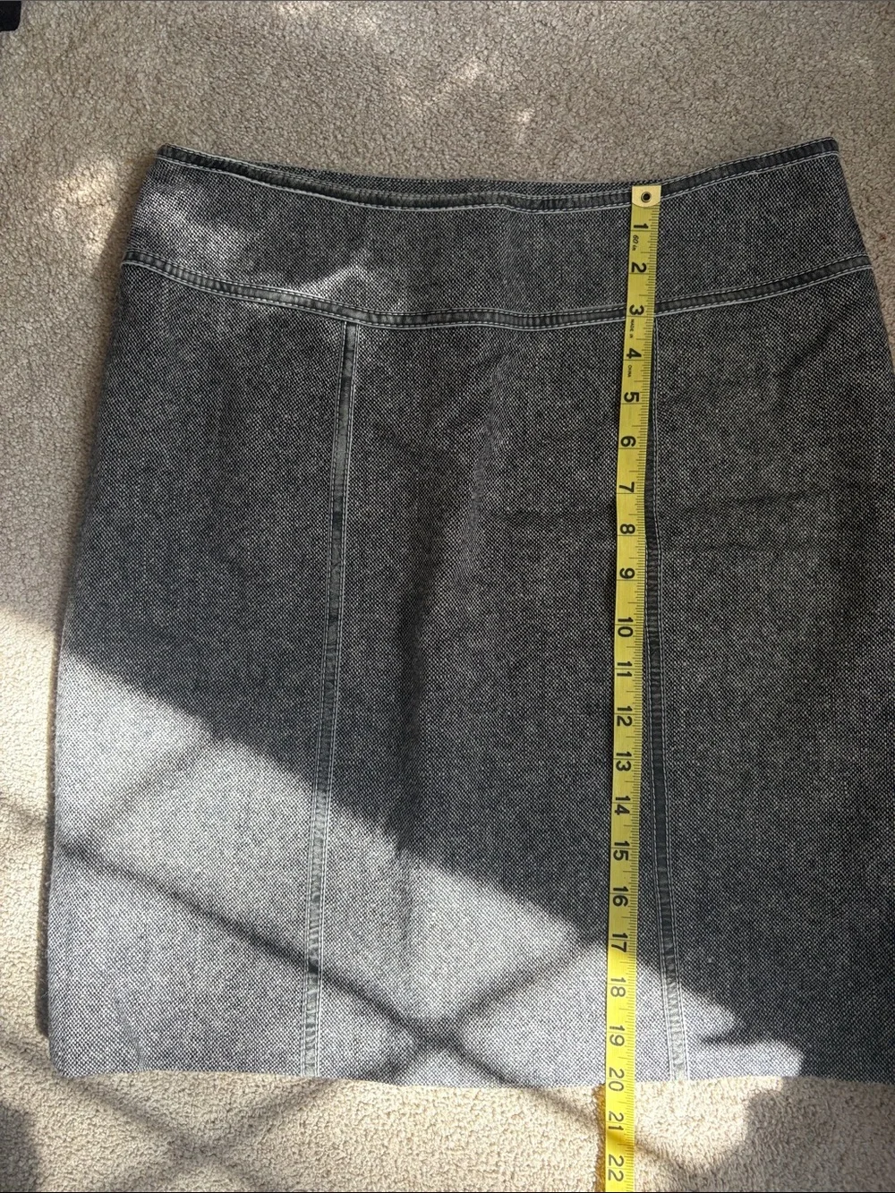 Michael Kors Gray Tweed Wool Blend Pencil Skirt